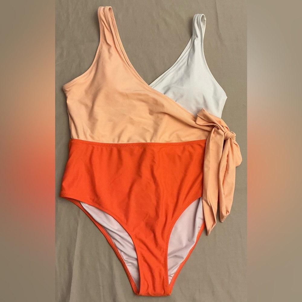 Cupshe One Piece Swimsuit Women's Colorblock extra Large Beach Summer Vacation - Picture 2 of 3